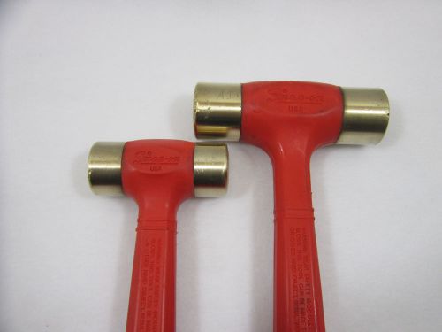 (2)  32oz + 16oz Snap On Bronze Hammers