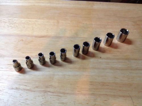 Craftsman 10 piece 1/4&#034; drive socket lot for sale