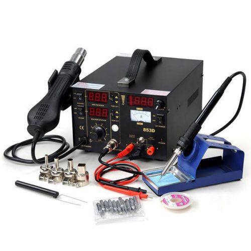 3 IN 1 &amp; SOLDERING IRON STATION HOT AIR REWORK  /  853D WELDER