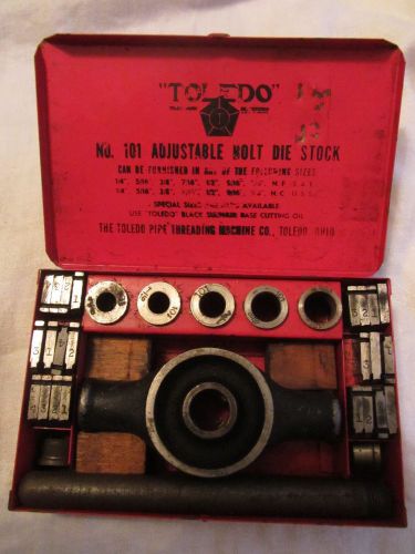 TOLEDO NO. 101 ADJUSTABLE BOLT DIE STOCK IN ORIGINAL BOX