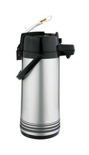 New update international nld-25-or/sf brushed stainless steel airpot with orange for sale