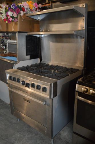 Hobart 6 Burner Natural Gas Range with Conventional Oven Base