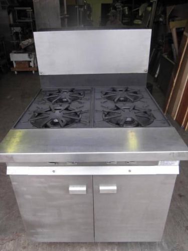 Vulcan Heavy Duty Nat.Gas 4 Burner Stove Range 34&#034; W/Storage