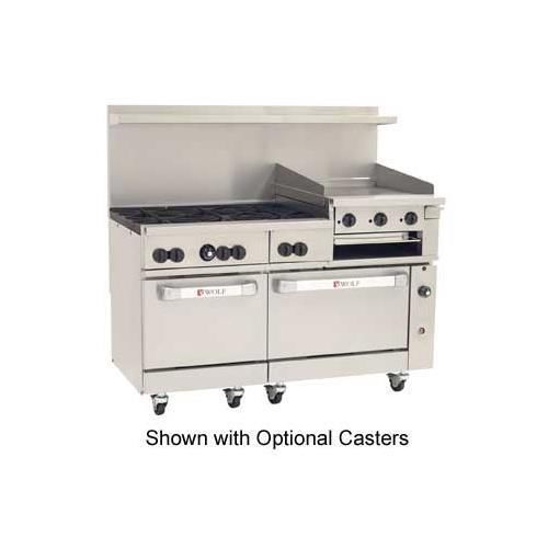 Wolf C60-SC-6B-24GB Challenger  Restaurant Range 60&#034; Gas (6) 30000 BTU Burners