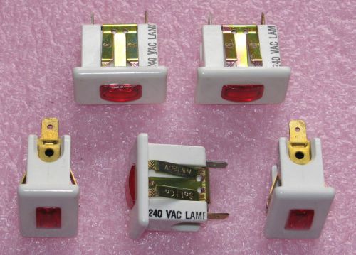 (5) Solico 125/240vac Neon Replacement Indicators New