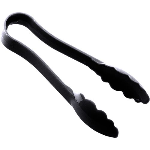 Cambro 6&#034; camwear scallop grip tongs, 12pk black 6tgs-110 for sale