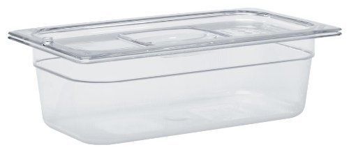 NEW Rubbermaid Commercial FG117P00CLR Cold Food Pan 1/3 Size 4-Quart