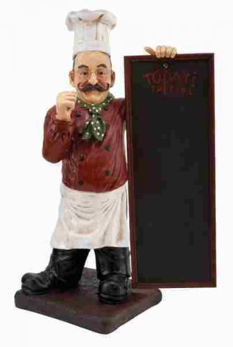 36&#034;Fat Chef Chalkboard Sign D_cor For Limited Edition