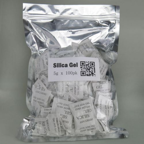 5g*100 Silica Gel Desiccant Moisture Absorber Dehumidifier Reusable Non-toxic