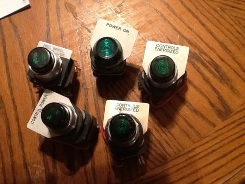 5 Allen Bradley green push buttons 800T Pt 16