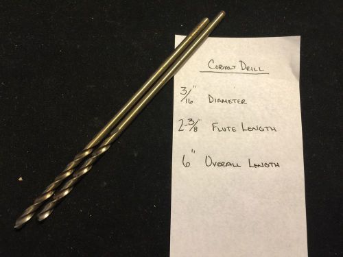 3/16&#034; Long Cobalt Spiral Drill (2 Drills)