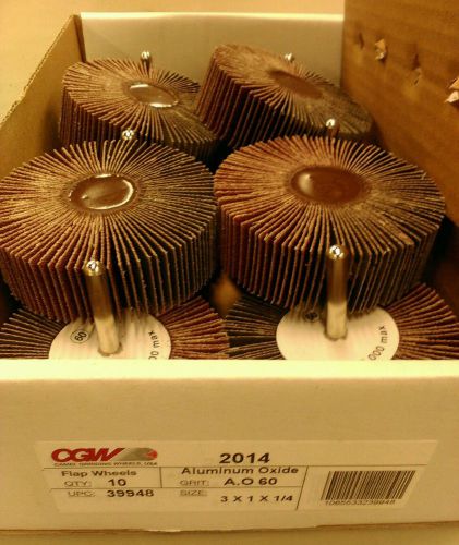 Flap Wheels, 3x1x1/4, Aluminum Oxide, A.O 60 grit, Box of 10