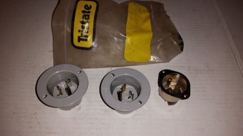 LOT OF 3 FLUSH MOUNT RECEPTACLES