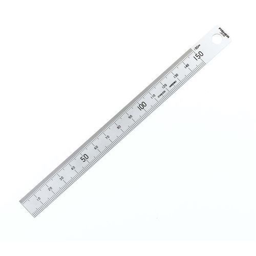 Fisher Satin Chrome Rule English &amp; Metric Markings 12&#034;/300Mm Measuring Tools DIY