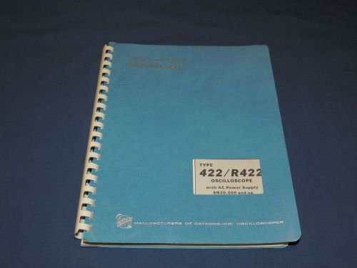 TEKTRONIX TYPE 422/R422 OSCILLOSCOPE  INSTRUCTION MANUAL