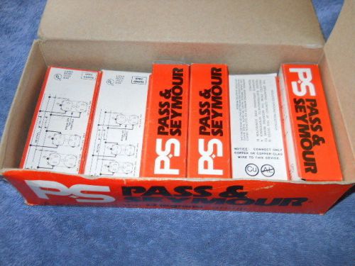 6) NEW Pass &amp; Seymour 5361 Hospital Grade (Orange) Single Receptacles, 125V, 20A