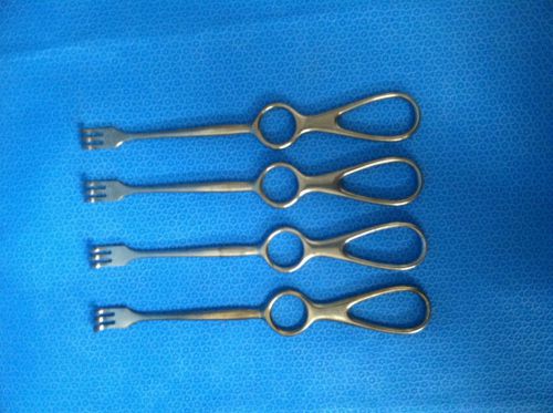 Diplomat 802365 3 Prong Volkmann Retractor, Blunt Lot of 4