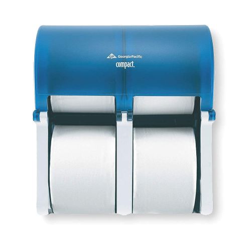 Georgia-Pacific Splash Blue Compact Quad TOILET PAPER DISPENSER 4-roll coreless