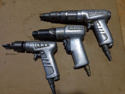 ARO DRILL &amp; DRIVER ASSORTMENT, SET OF 3, FOR PARTS  /REPAIR, 1-8521-APR-A, +++