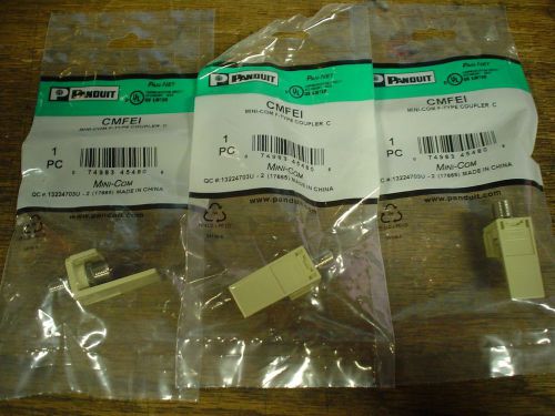 New lot of 3 Panduit Pan-Net mini-com F-type coupler C  CMFEI  -60 day warranty