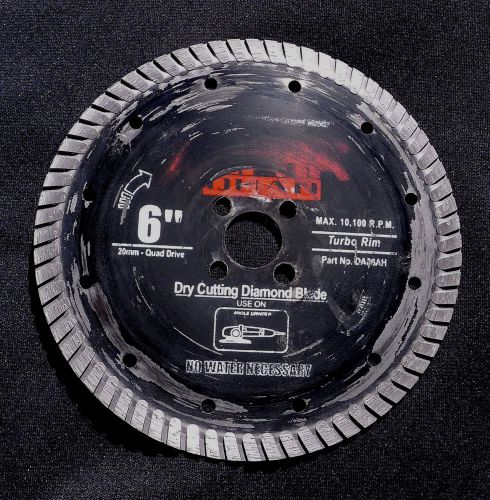 ALPHA 6&#034; DIAMOND SAW BLADE QUAD MOUNT DRY CUTTING, NEARLY NEW