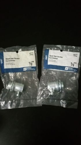 SET S Pro Connex EMT Steel Set Screw Conduit Connector 49510 1/2&#034; .5&#034; Inch x 2