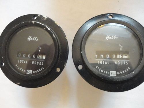 2 vintage hobbs stewart warner m-5600 hour meters