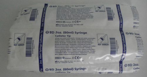 New in package bd 2 oz 60ml syringe catheter tip lot of 12 ref# 309620 usa made for sale