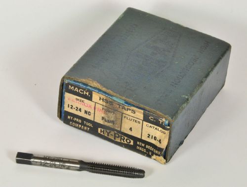 VINTAGE HY-PRO 12-24 NC HSS CT MACHINIST THREAD 4 FLUTE TAP &amp; BOX