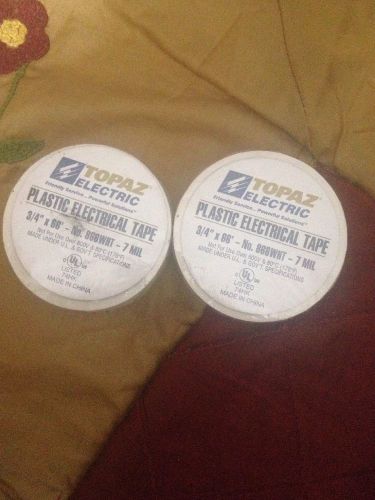 (2 Lot ) Topaz Electrical  White Plastic Tape