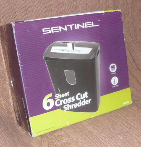 6 Sheet Credit Card Cross Cut Paper Shredder LX60B Manual Reverse Black Security