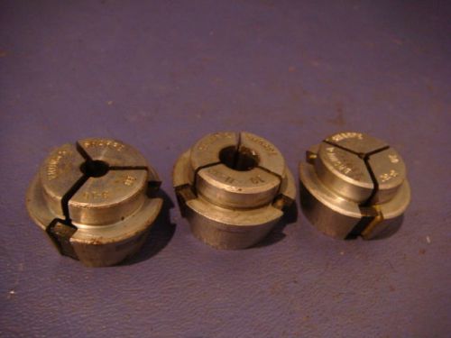 HARDINGE #10 ROUND STUB COLLET SET, 3 PCS. 3/32&#034;, 11/32&#034;, 3/16&#034;. 02021523