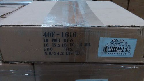 4mil/16&#039;x16&#039; flat poly bags 500ct..