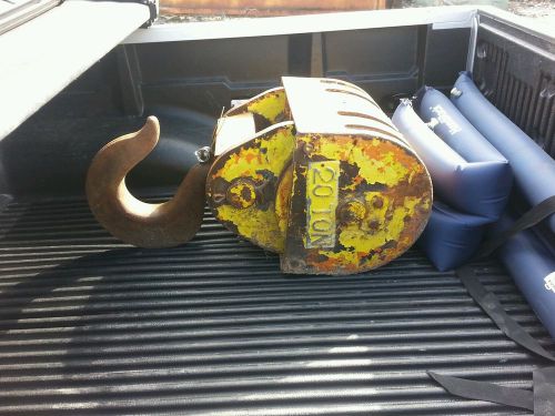 Crosby Crane hook block 20 Ton 4 Sheaves