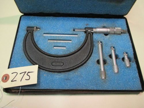 POWR-KRAFT 0-4&#034; INTERCHANGEABLE ANVIL MICROMETER #275