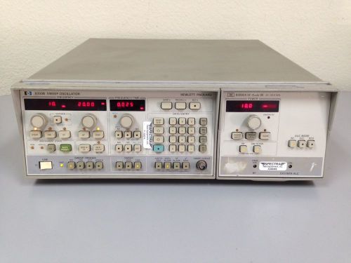 Agilent / HP 8350B Sweep Oscillator with 83592Aw/002,004 RF Plug In .01-20 GHz