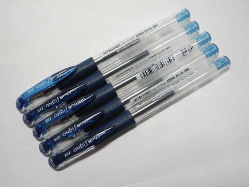 5pcs UNI-BALL signo 151-0.28mm ultra fine roller ball pen w/cap BlackBlue(Japan