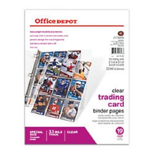 Office Depot 9 Pocket Clear Trading Card Binder Pages 200 Pack