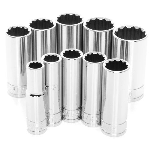 Wilmar w38600 10-piece 3/8-inch drive 12 point sae deep socket for sale