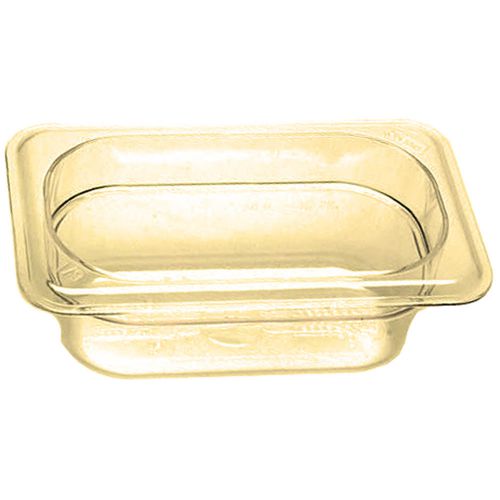 Cambro 1/9 gn high heat food pan, 2 1/2&#034; deep, 6pk amber 92hp-150 for sale