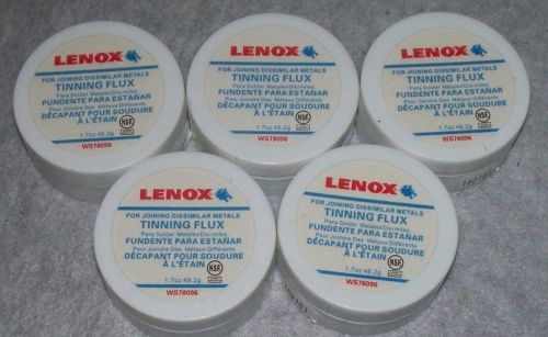 Flux tinning paste 5 jar lenox 1.7 oz ea plumbing ws78095 join dissimilar metals for sale