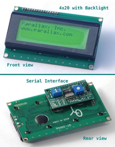 parallax 4x20 Serial LCD (backlit)