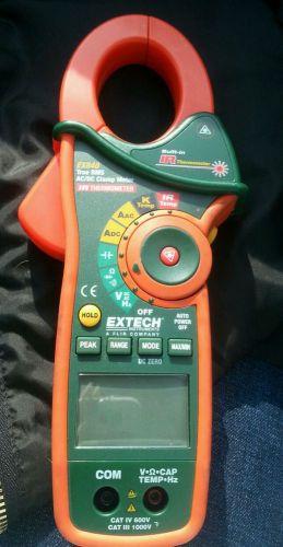 Extech ex840 cat iv1000a clamp meter + ir thermometer used with carry case for sale