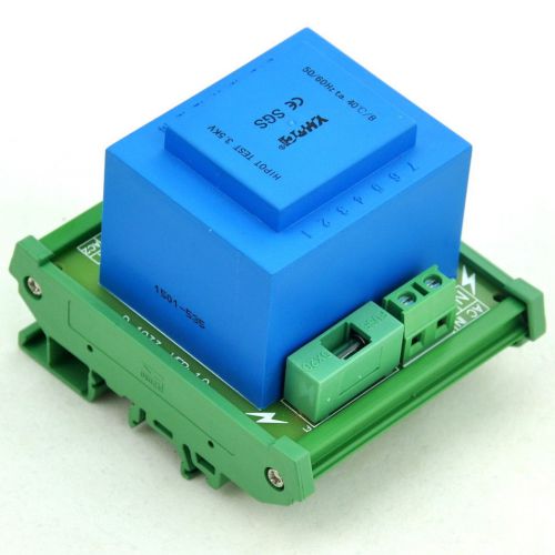 P 115VAC, S 30VAC, 20VA DIN Rail Mount Power Transformer Module, D-1033T/F,AC30V