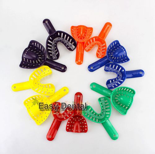 12pcs Autoclavable Dental Impression Tray Plastic High Quality Assorted Kit