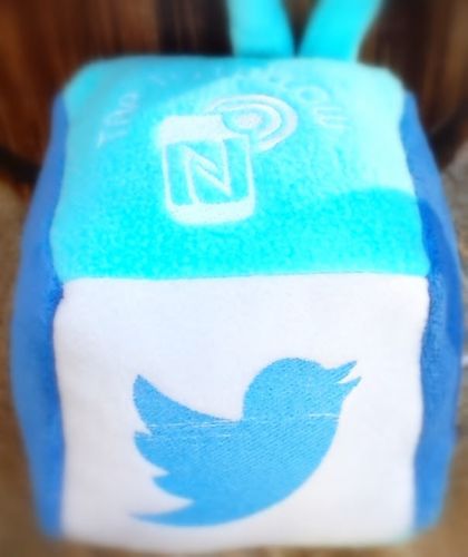 Twitter Cube plush toy ,popular social networking site item (NFC included)