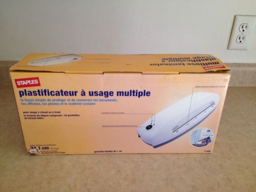 Staples Multiuse Laminator #17466 New Old Stock In Box 9.5 In.