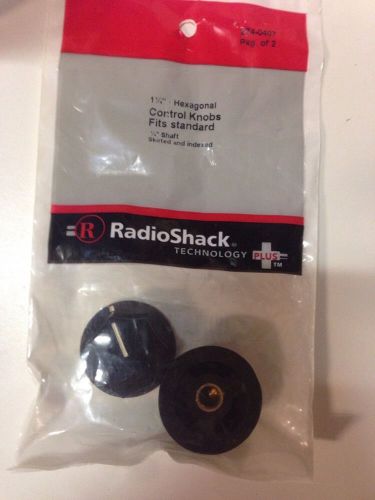 NIP PKG OF 2 Hexagonal Control Knob with Aluminum Insert RADIOSHACK 274-0407