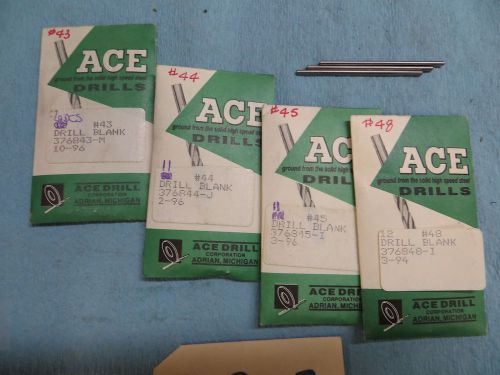 40 ACE JOBBER DRILL BLANKS  #43 - #44 - #45 - #48   USA  *1362*