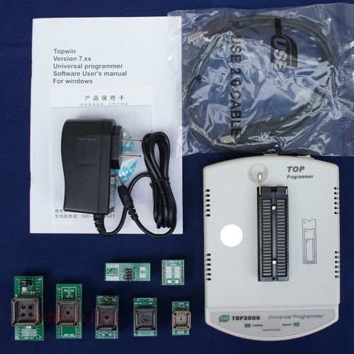 TOP3000 USB Universal Programmer BOIS EPROM Flash MCU PIC STC SST 93/24/25 SPI